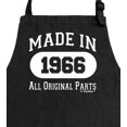 thumbnail image 2 of ThisWear 60th Birthday Made In 1966 All Original PartsTwo Pocket Apron Black WAPN-0311, 2 of 7