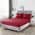 thumbnail image 2 of Lux Decor Collection Bed Sheets, 1800 Series Microfiber Deep Pocket Wrinkle, Fade, Stain Resistant King Sheets Set - Burgundy, 2 of 5