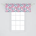 thumbnail image 2 of Ambesonne Spring Valance Pack of 2, Floral Style Watercolor Art, 54"X18", Blue Grey and Pink, 2 of 4