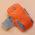 thumbnail image 3 of Raindrops Water-Resistant Orange Outdoors Arm Bag with Adjustable Strap for Secure Phone Storage, 3 of 8