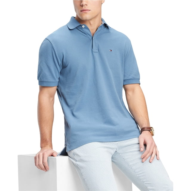 Tommy Hilfiger - Polo de rugby para hombre, ajuste clásico, color azul, XL