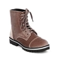 thumbnail image 1 of Women's Velvet Lace Up Lug Sole Combat Bootie 19677, 1 of 6