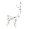 thumbnail image 3 of Northlight Lighted Standing and Animated Outdoor Christmas Reindeer - 48" - White - Clear Lights, 3 of 5