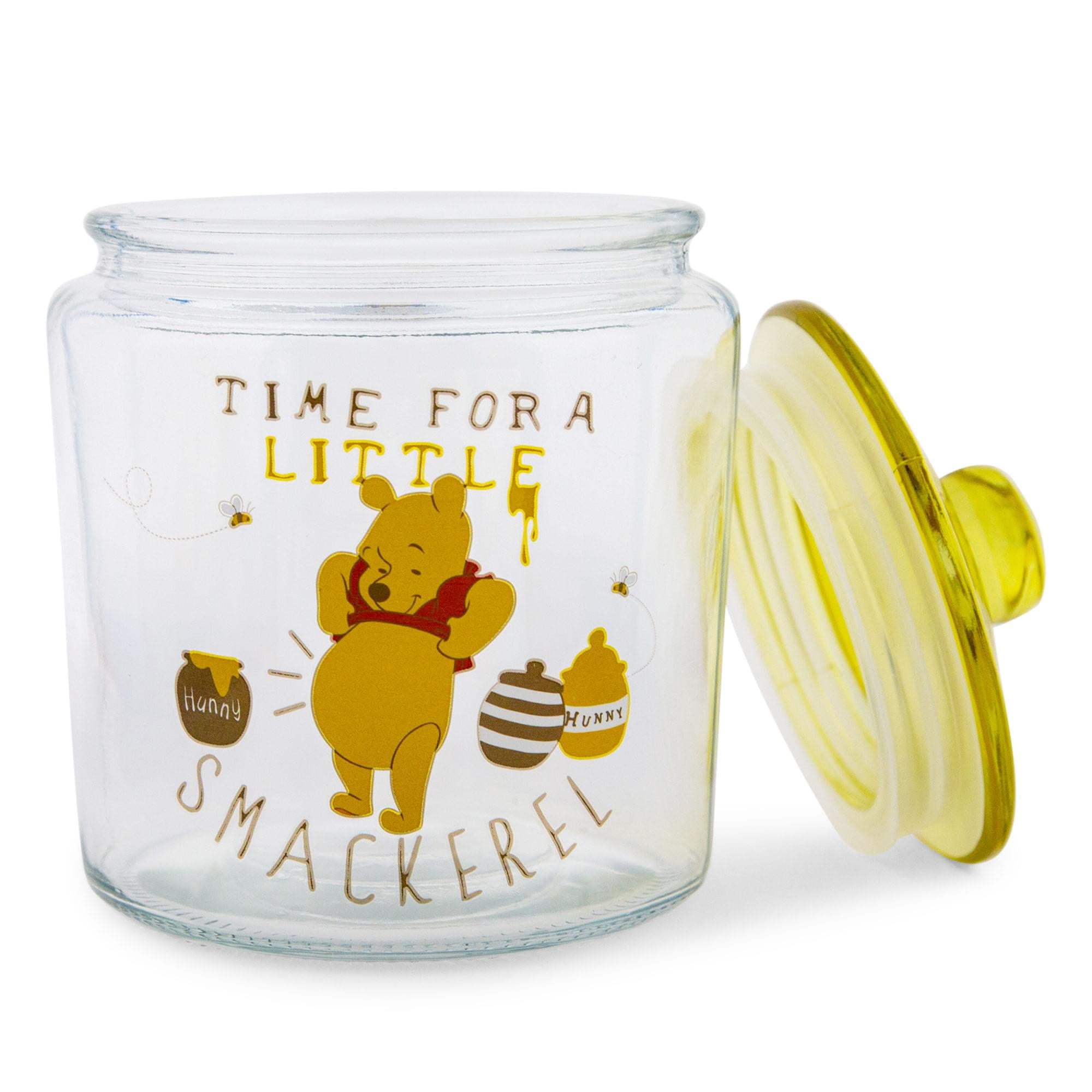 Disney Winnie the Pooh Clear Glass with Lid Food Storage Jar
