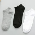 thumbnail image 3 of Dengjunhu 5 Pairs Spring Summer Unisex Socks Solid Color Non-slip Short Tube Sweat-absorbing Boat Socks for Sports, 3 of 7