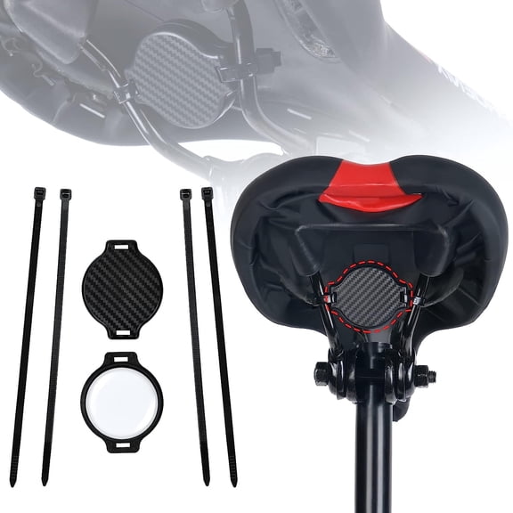 AirTag Bike Mount Holder, Water Resistant Anti-Shake Bike Mount Holder, Hidden Under Seat Cases Protectors for Airtags Easy Attach Road Mountain Bicycle