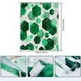 thumbnail image 5 of Dznils Green Geometric Fabric Shower Curtain, Modern Abstract Bathroom Curtain with Hooks, 72" x 72", 5 of 13