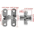 thumbnail image 2 of Bisagras Invisibles MACHAO de Acero Inoxidable 1-3/4' 180 Grados para Puerta de Armario de Cocina 4 Uds., 2 of 5