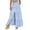 Light Blue, variant on Women's Ruffle Tiered Maxi Skirts with Pockets Split Trendy Casual Beach Boho A-line Flowy Long Skirts (XL, White)