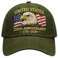 thumbnail image 4 of UngA 250 Anniversary USA Hat 1776-2026 Adjustable Embroidered Canvas Baseball Hat for Independence Day Patriotic 250th USA Hat for Men Women,One Size, 4 of 4