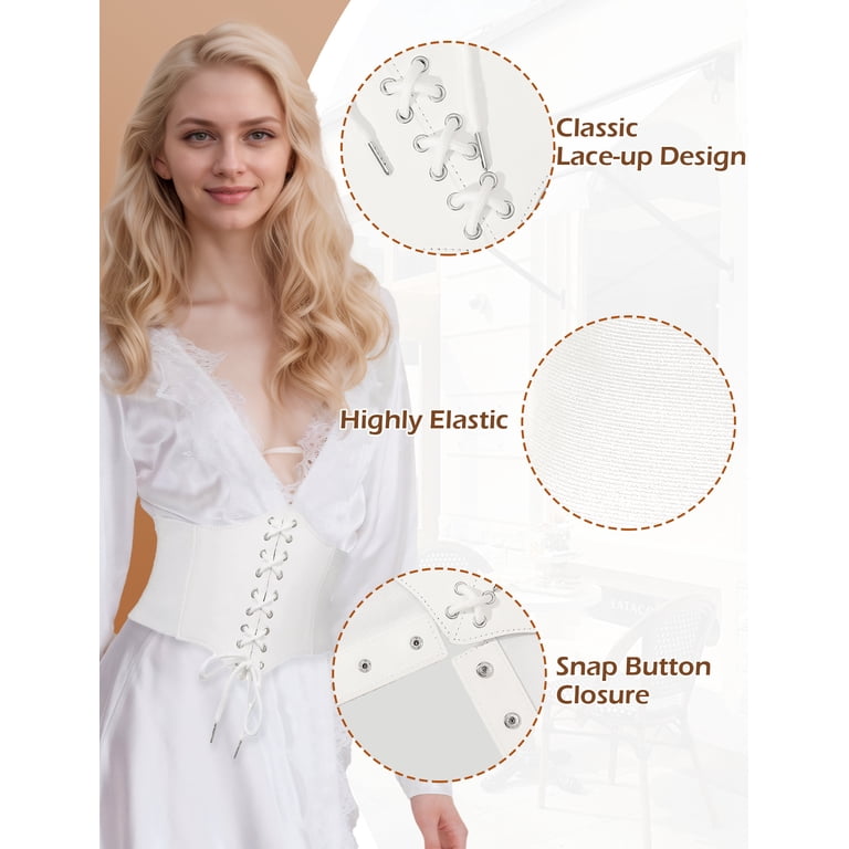 FEOYA Women Waist Belt Corset Lace Up Pirate Corset Belt  display picture 1