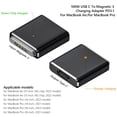 thumbnail image 2 of USB C a Magnetic 3 Adaptador carga 100W con indicador LED PD3.1 Tipo-C Femenino para Pro/Air 2021-2023, 2 of 9