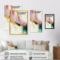 thumbnail image 4 of Designart Abstract Geode Pink And Green Marble I Canvas Wall Art, 4 of 5