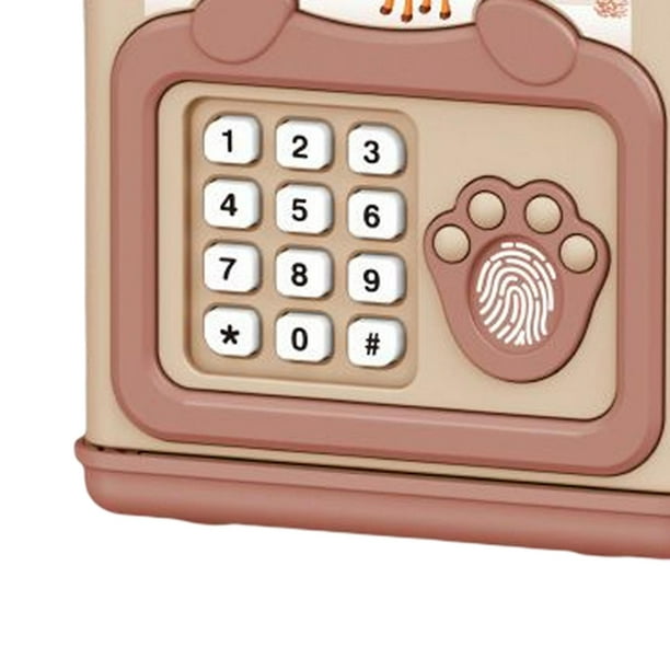 Piggy bank auto scroll cash digital piggy money box electronic money bank para navidad ninas marron macarena alcancia