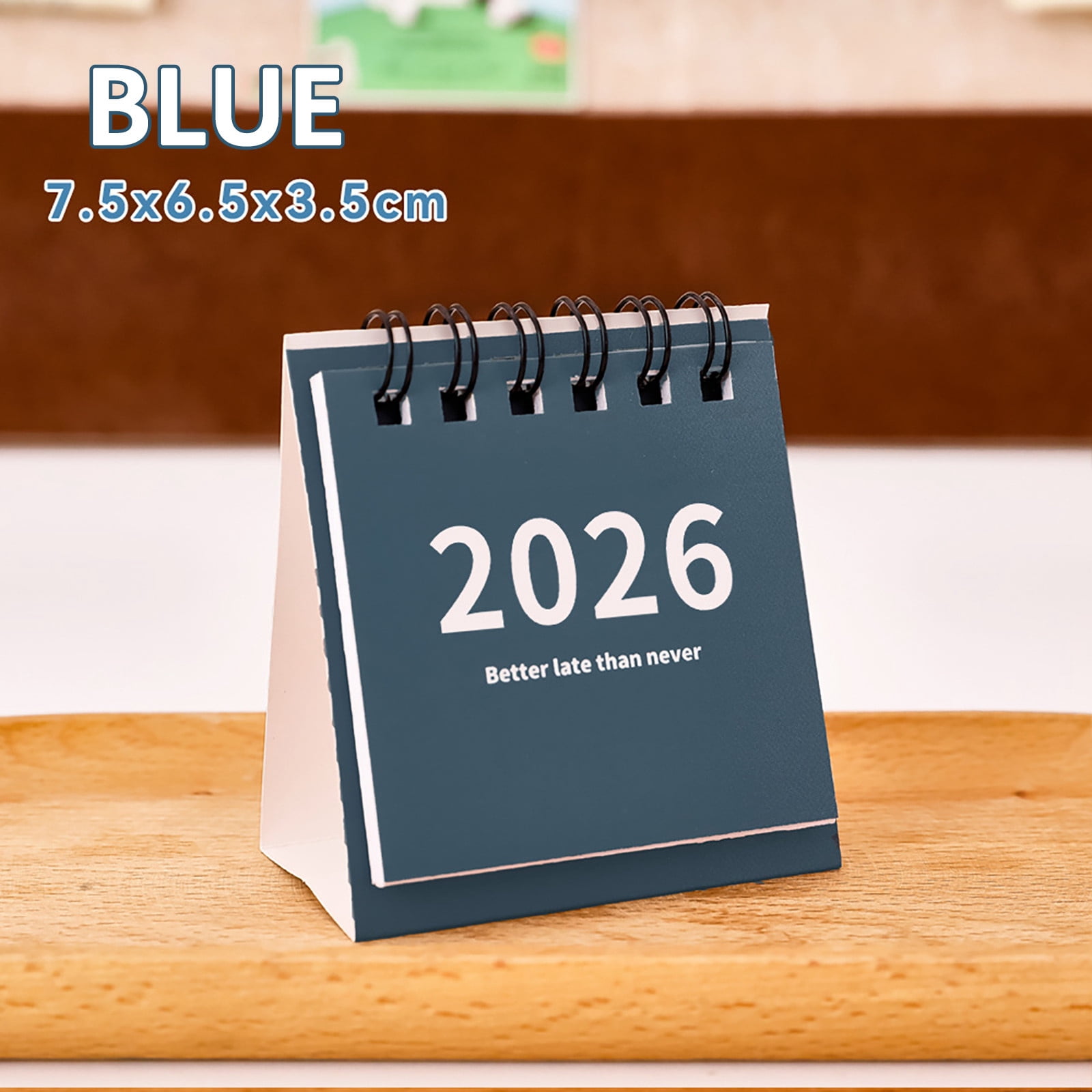 2 Packs Desk Calendar 2024-2025, Mini Punch Card Countdown Planner, Small Wind Calendar for Office Home , Portable Desktop Organizer, Academic Year Schedule Tracker, Focus Planning Management Tool