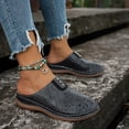 thumbnail image 3 of Mules Sandals for Women Thick Sot Sole Retro Hollow out Slip on Slides Casual Lightweight Nonslip Orthopedic Walking Shoes Black Size 8, 3 of 7
