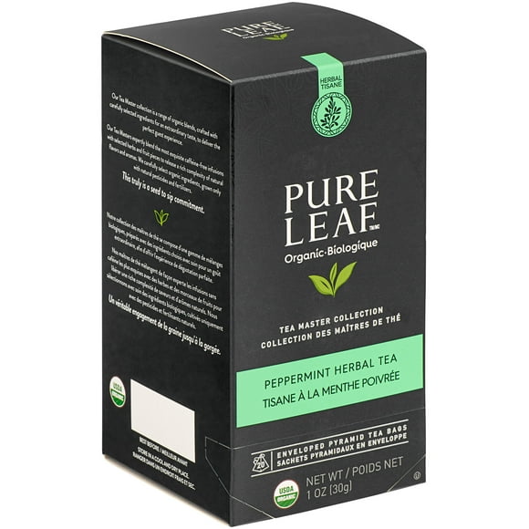 Pure Leaf Sachets de Thé Pyramide à la Menthe Poivrée Bio - 20/boîte