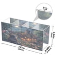 thumbnail image 5 of WOBOGO Raccoon Trip Acrylic Pen Holder 4 Compartments Clear Pencil Organizer Makeup Brush Storage Case, 5 of 7