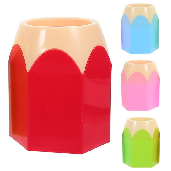 WORGEOUS 4 Pcs Pencil Holder for Classroom Cups Desk Filler Decor Electronic Office Student