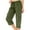 Dark Green #091, variant on Women's Cargo Capris Hiking Lightweight Quick Dry Summer Outdoor Casual Travel Pants with Pockets Navy 2XL