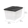 thumbnail image 3 of IRIS USA 32Qt. Plastic Storage Bins with Lids, Clear, Latching, Stackable, Totes  4Pk, 3 of 4