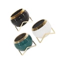 thumbnail image 2 of Juego de macetas de Cerámica Billuyoard con soportes de metal 3 combinaciones de colores, 2 of 6