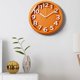 thumbnail image 4 of Reloj de pared silencioso de cuarzo for el hogar, sala de estar, reloj de pared redondo naranja simple, adecuado for sala de estar, estudio, oficina, 4 of 6