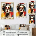 thumbnail image 4 of Designart "Abstract De Stijl Woman" Fashion Woman Floater Framed Wall Art Living Room, 4 of 5