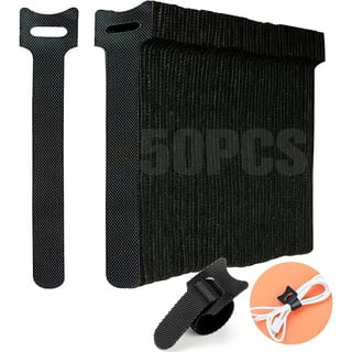 100 Pcs Velcro Cable Ties, Cable Ties Reusable, Black Adjustable Reusable  Cable Ties Straps, Adjustable Releasable Hook and Cat Head Loop Cable  Straps