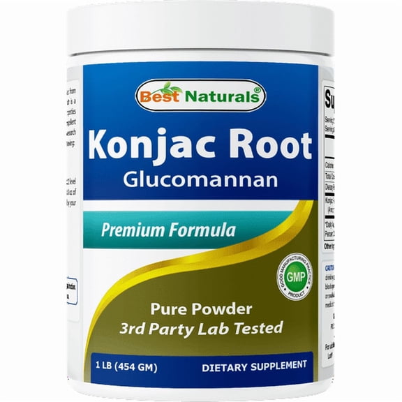(2 pack) Best Naturals Konjac Root Glucomannan Weight Management Supplement, 2,000 mg, 1 lb