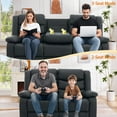 thumbnail image 6 of Korser 3-Seater Recling Couch with Cup Holders and Recessed Power Strip Recliner Loveseat with Console Recliner Sofa with Pull-Down Table,Black, 6 of 7