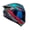 Turquoise, variant on EDGE Extreme Matte Turquoise - Full Face Motorcycle Helmet, DOT/ECE, Size L
