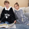 thumbnail image 6 of Winthome Oversized Blanket Hoodie Flannel Wearable Blanket Sweatshirt(Unicorn) for Unisex Kids, 6 of 7