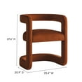 thumbnail image 4 of Winslow Barrel Performance Velvet Dining Chair in Rust, 4 of 10
