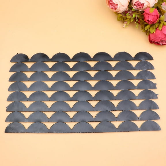 USHOBE 28 Pairs TPU Black Rectangle Shoe Sole Stickers for Shoe Repair
