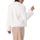 thumbnail image 3 of CHAQUETA CORTA DE FELPA PARA MUJERES CHIC 2024 CON MANGAS LARGAS DE PIEL SINTÉTICA Y BOLSILLOS, ABRIGO CÁLIDO DE INVIERNO M BLANCO, 3 of 5