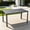 Black Rectangular Table 59 in, variant on ELPOSUN Patio Outdoor Dining Table Square for 4,All-Weather Resistance Metal Furniture Table with Umbrella Hole for Garden,Poolside,Backyard