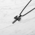 thumbnail image 2 of Fish Hook Necklace for Men 925 Sterling Silver Antler Duck Necklaces Antler Fish Hook Hunting Jewelry Gifts for Father, 2 of 7