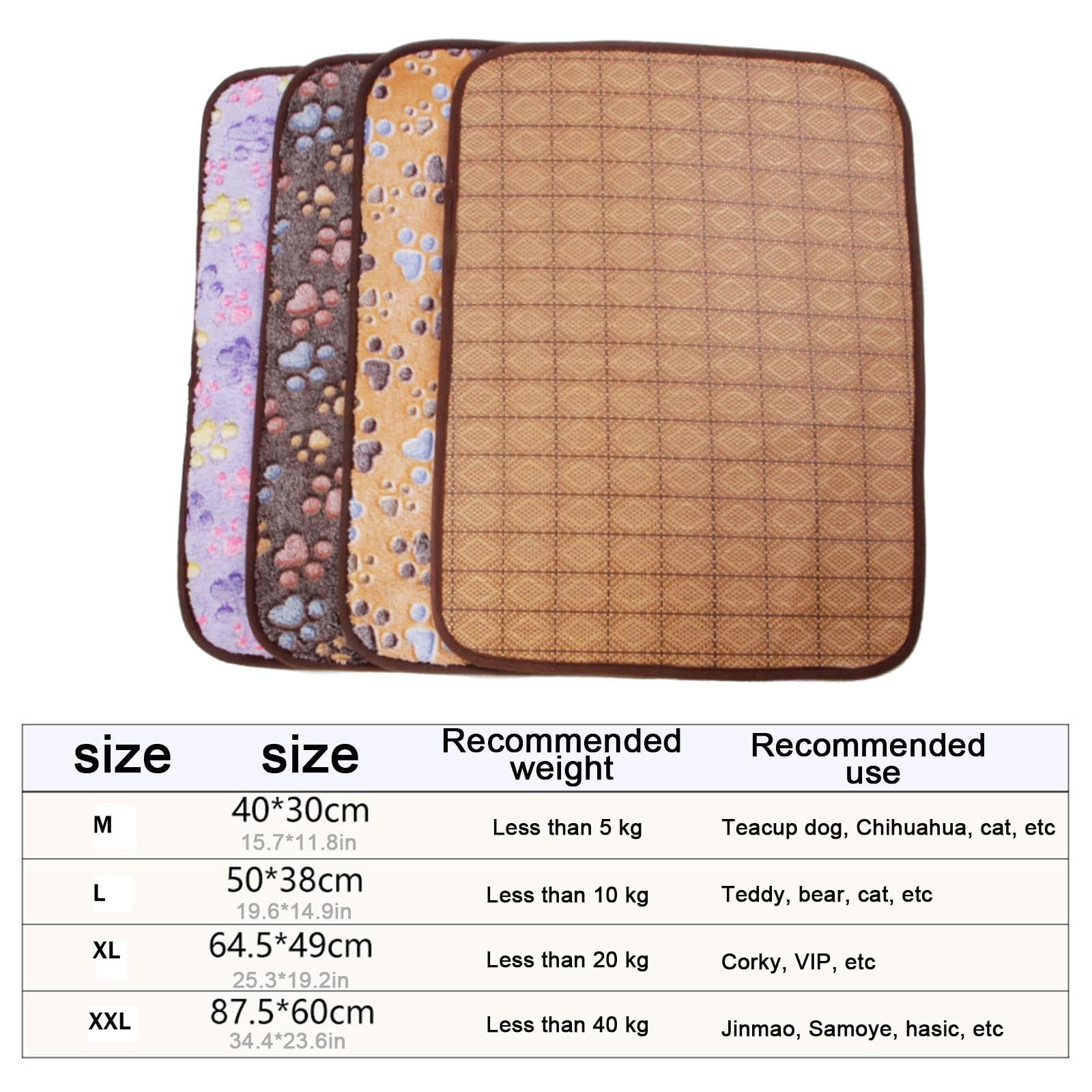 Pet Cooling Mat Cooling Mat for Dogs, Breathable Double-Sided Rattan Cooling Pet Bed, Cooling Bed for Dogs Non-Sticky Temperature Regulating Cooling Pad for Bed, Coffee Brown 1