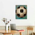 thumbnail image 2 of ARISTURING Boys Room Decor Rustic Sports Decor for Boys Bedroom Vintage Soccer Football Wall Art Nursery Room Sports Pictures Toddler Paintings Canvas Artwork Home Decorations, 2 of 4