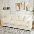 thumbnail image 4 of EastVita 83" Couch for Living Room, Comfy Sofa with Deep Seat, Modern Sofa with Wide Armrest, Removable Cover, Teddy Fleece 3 Seater Couch, 4 of 7
