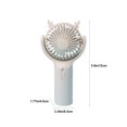 thumbnail image 3 of CASAFUN Mini Portable Fan Silent Powerful Handheld Fan Cute Design 3 Speed Small Desk Fan With Base Lightweight Makeup USB Rechargeable Fan For Women Girls Outdoor Indoor, 3 of 6