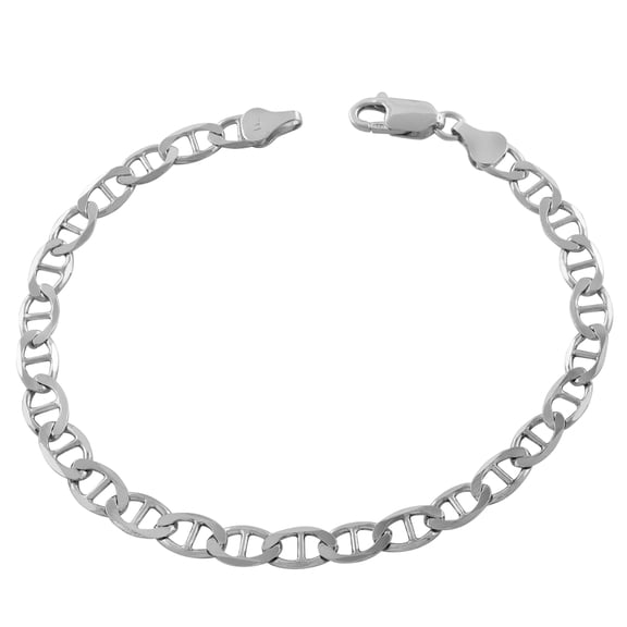 KoolJewelry Sterling Silver Mariner Link Bracelet (5.7 mm, 8.5 inch)