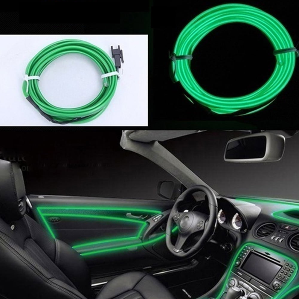 El Wire 3m Car Costume Home Decor Flexible 12V LED Electroluminescent Light 