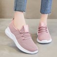 thumbnail image 3 of Womens Sneakers Breathable Mesh lightweight Lace-up Woman Running Athletic Tennis Walking Shoes Pink Size 5, 3 of 4