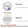 thumbnail image 3 of Pet Artist Personalized Dog Tags Paw Rhinestone Pet Cat ID Name Tag Engraved with Clasp and 2pcs Free Hair Bows, 3 of 9