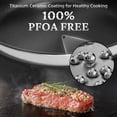 thumbnail image 2 of 12 Inch  Ceramic Nonstick Frying Pan with Lid, Tri-Ply Stainless Steel Skillet for Induction, 2 of 8