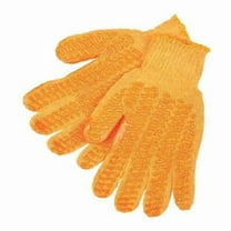 Mcr Safety Knit Gloves, Acrylic, Fish Net Palm, Orange, XL, 12 PK 9675XLM