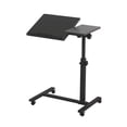 thumbnail image 1 of TigerDad Table de Chevet Mobile Roulante pour Ordinateur Portable Table Inclinable avec Roues Plateau Réglable en Hauteur pour Ordinateur Portable Lit Canapé Table d'Appoint (Noir), 1 of 8