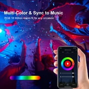 XODO 2-Pack Smart WiFi Light Bulb, Multi Color Changing LED, App Controlled